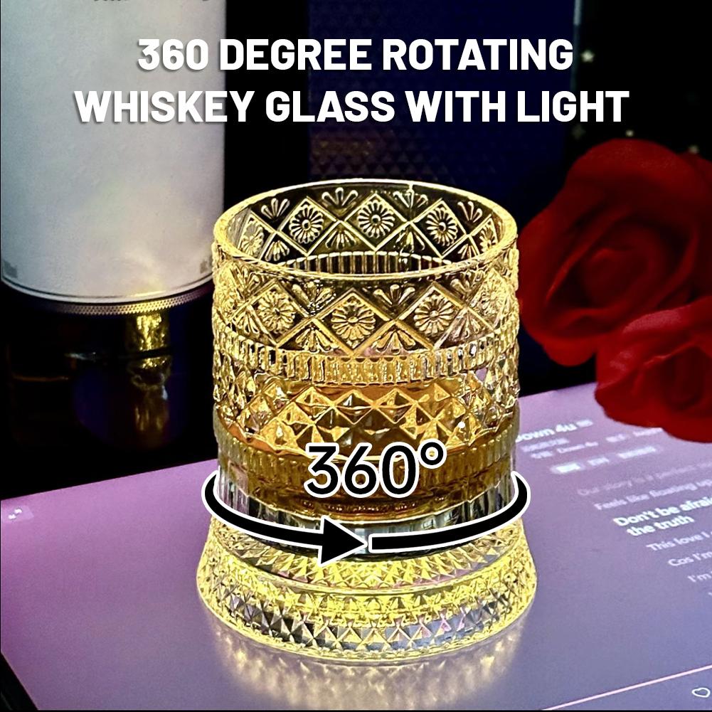 Crystal Wine Glass - Obrotowy kieliszek do whisky Kreatywny kryształowy
