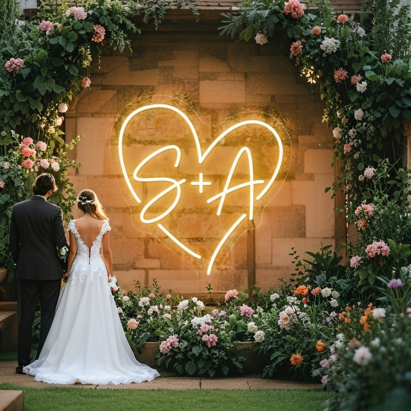 Personalized Engraved Gift - Neon LED w kształcie serca z