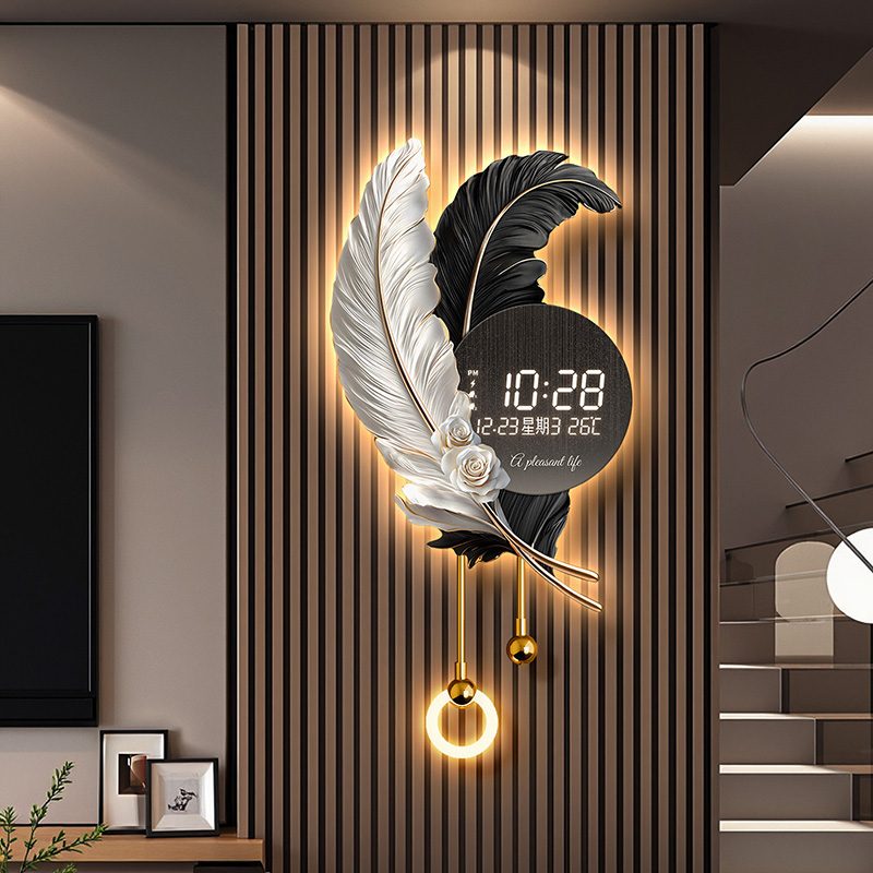 Luxury Lifestyle Aesthetics - Minimalistyczne zegary ścienne w stylu chińskim,