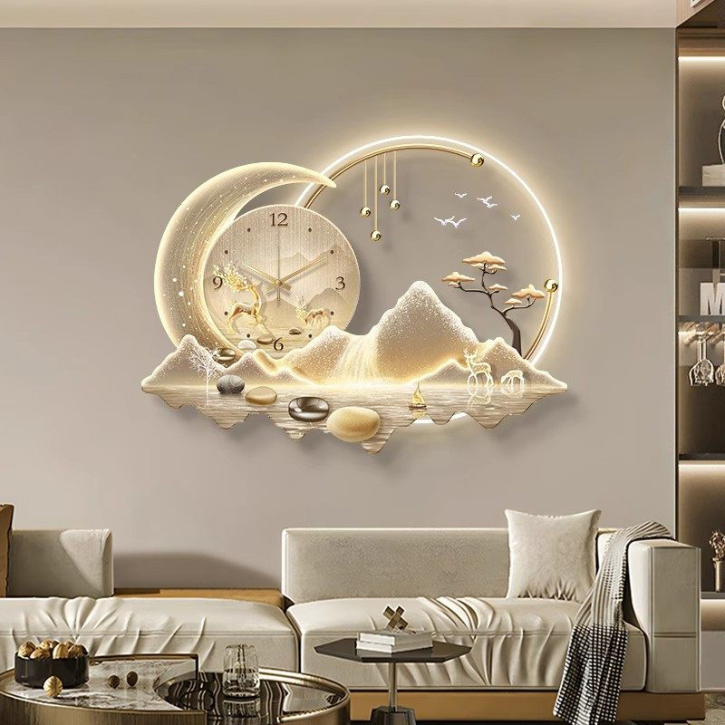 Luxury Lifestyle Aesthetics - Artystyczny Zegar Ścienny LED Luksusowy Design