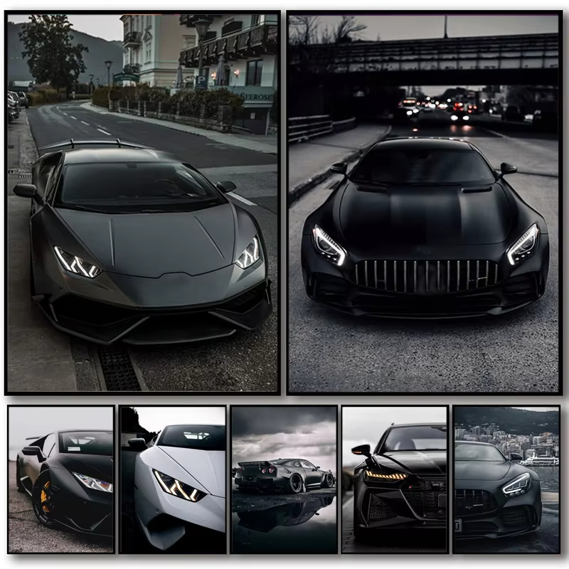 Duży czarny plakat w stylu ind – Luxury Lifestyle Cars recenzja i cena
