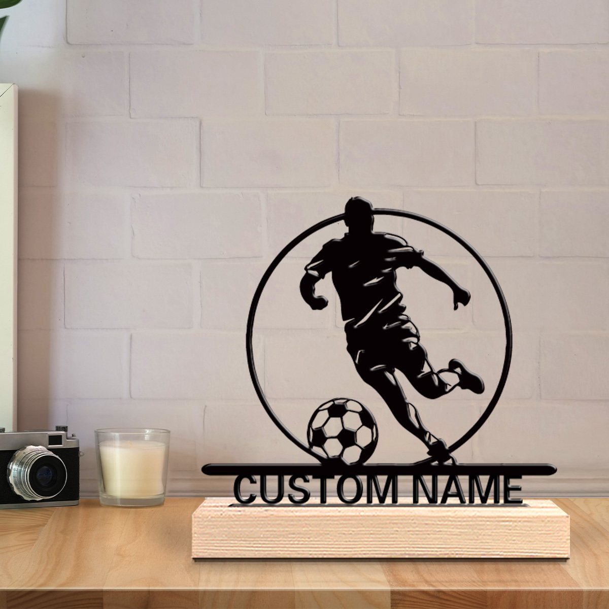 Metalowa statuetka piłkarza z  – Personalized Engraved Gift recenzja i cena